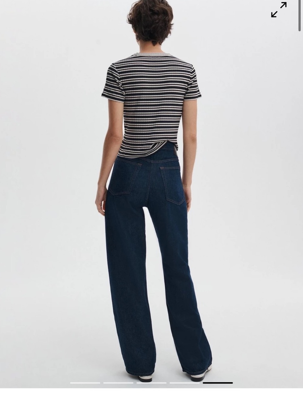 Dark Blue Logan Mid-Rise Wide-Leg Jeans - Picture 2 of 5